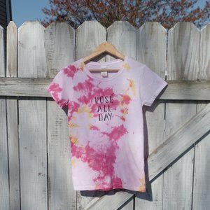 Rose All Day Tie Dye T-shirt Women's Cut Small NWT